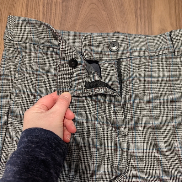 Loft High Waist Skinny Plaid Pant Sz 10 - Picture 3 of 5
